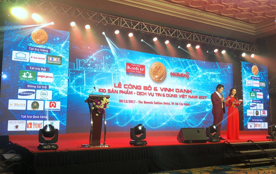 Lễ công bố và vinh danh 100 sản phẩm – dịch vụ Tin & Dùng Việt Nam 2017.