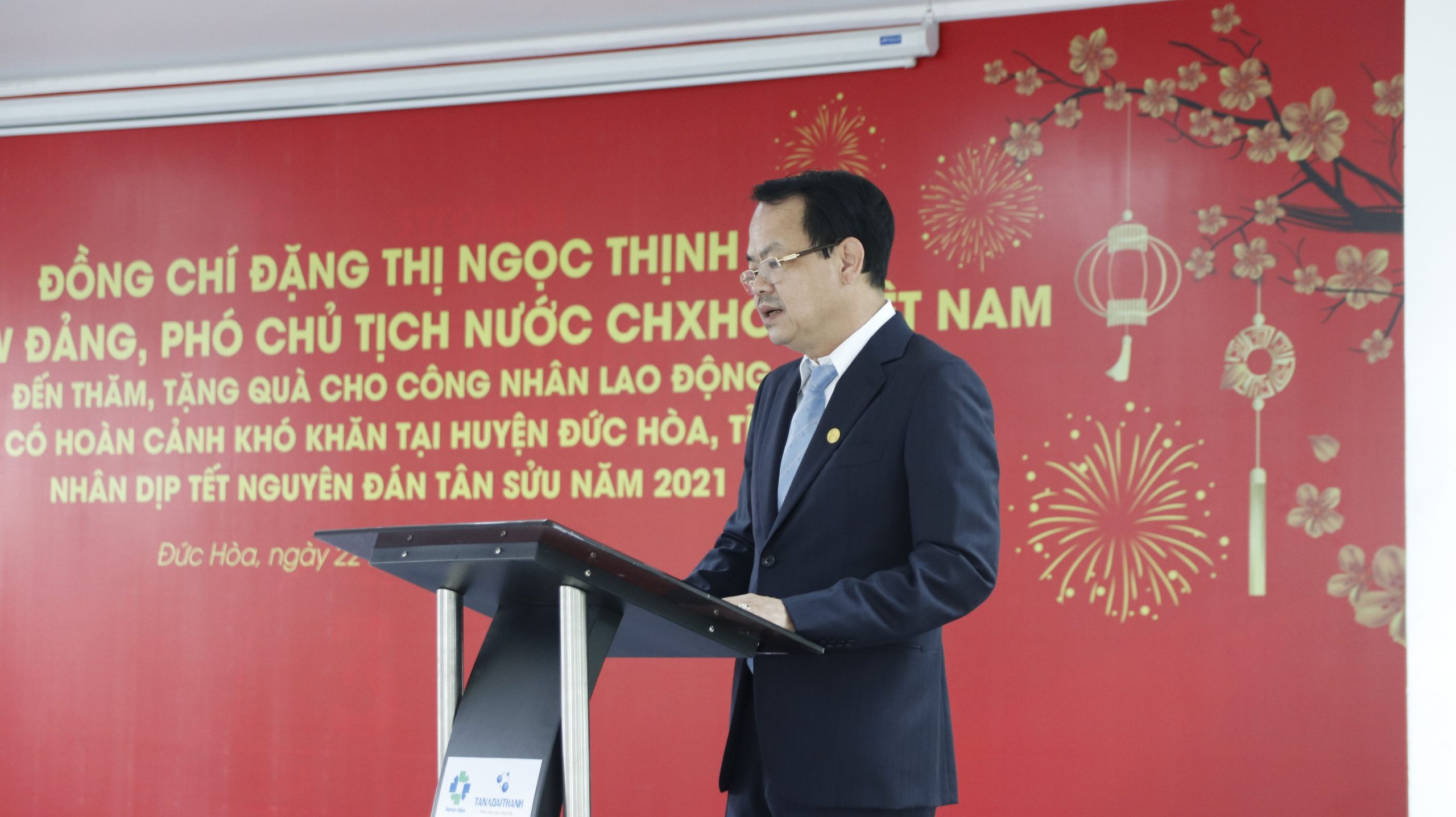 Ông Nguyễn Minh Ngọc, Phó Chủ tịch HĐQT Tập đoàn Tân Á Đại Thành phát biểu tại buổi lễ.