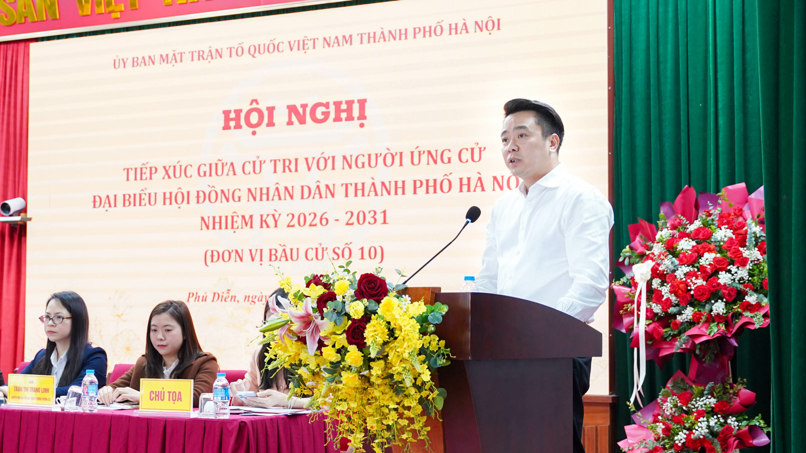 TỔNG GIÁM ĐỐC TẬP ĐOÀN TÂN Á ĐẠI THÀNH NGUYỄN DUY CHÍNH TIẾP XÚC CỬ TRI TẠI ĐƠN VỊ BẦU CỬ SỐ 10